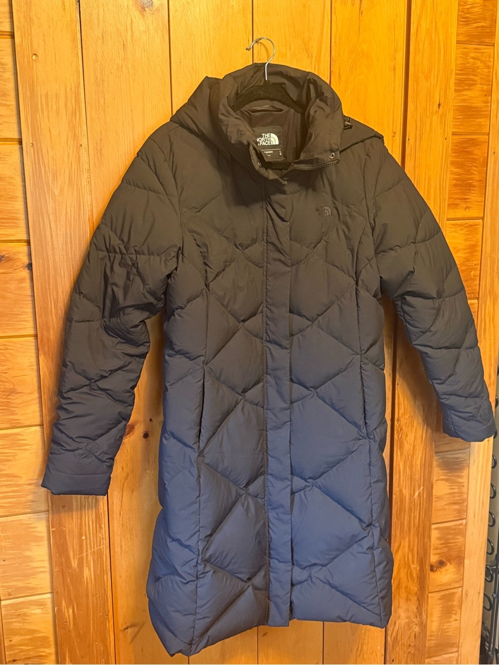 The North Face Women’s L Black Long Goose Down Puffer Coat Hooded